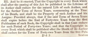 excerpt from Copyright Act of 1842