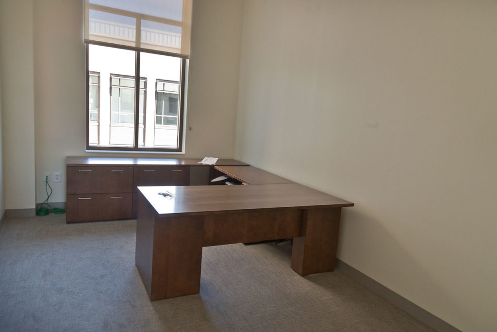 empty office in new law school building