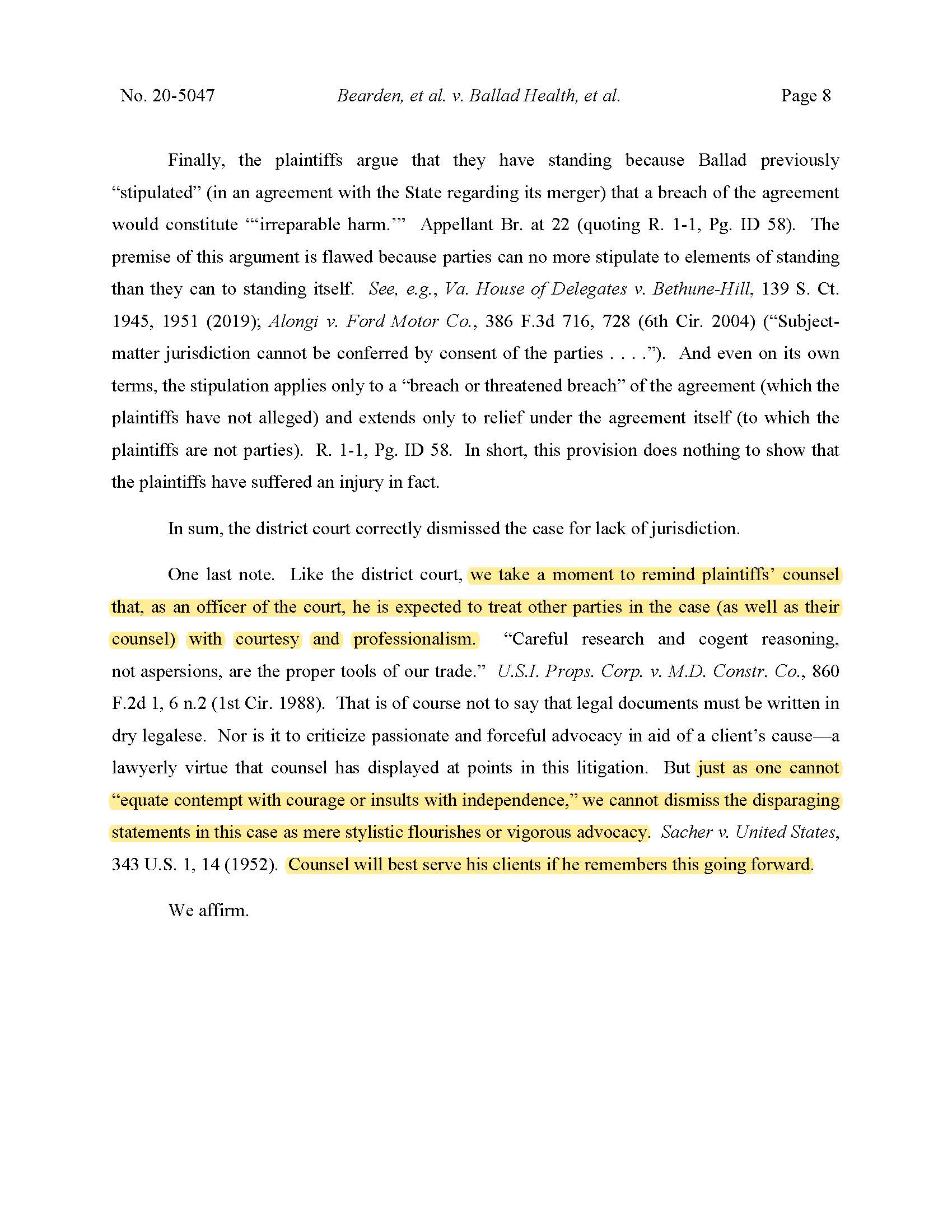 Page 8 of Bearden v. Ballard Health