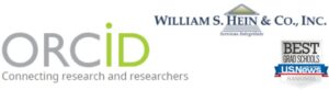 Emblems for ORCID; William S. Hein, Inc.; and U.S. News and World Report