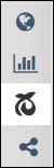 The vertical icon directory from the Scholar Commons Dashboard highlighting the third option which is the PlumX icon